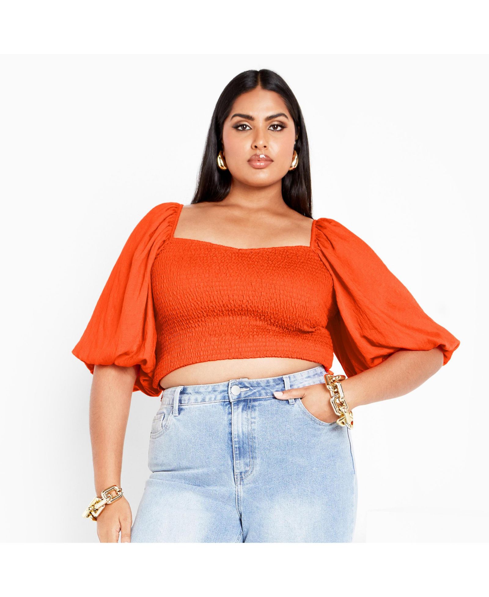 CITY CHIC Plus Size Poppie Print Top