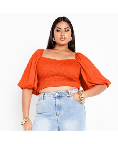 CITY CHIC Plus Size Poppie Print Top