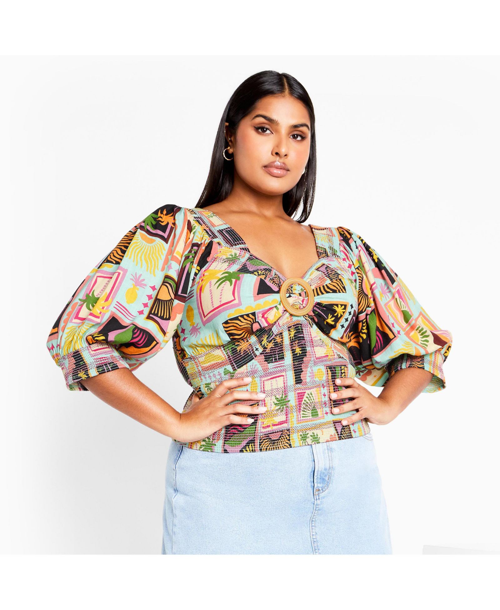 CITY CHIC Женский топ Flora, Plus Size