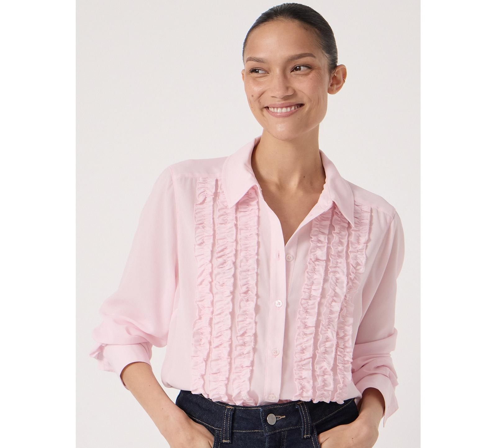 Hush Women's Chiffon Ruffle Blouse