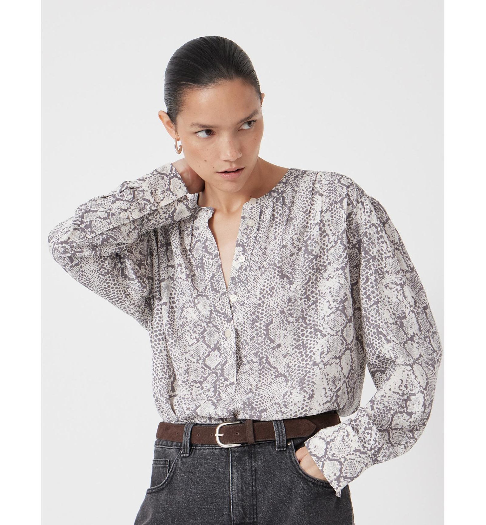 Hush Women's Fernanda Snake Printed Blouse