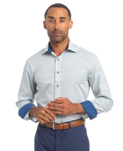 Мужская рубашка Nick Graham Men's Mosaic Squares Modern-Fit