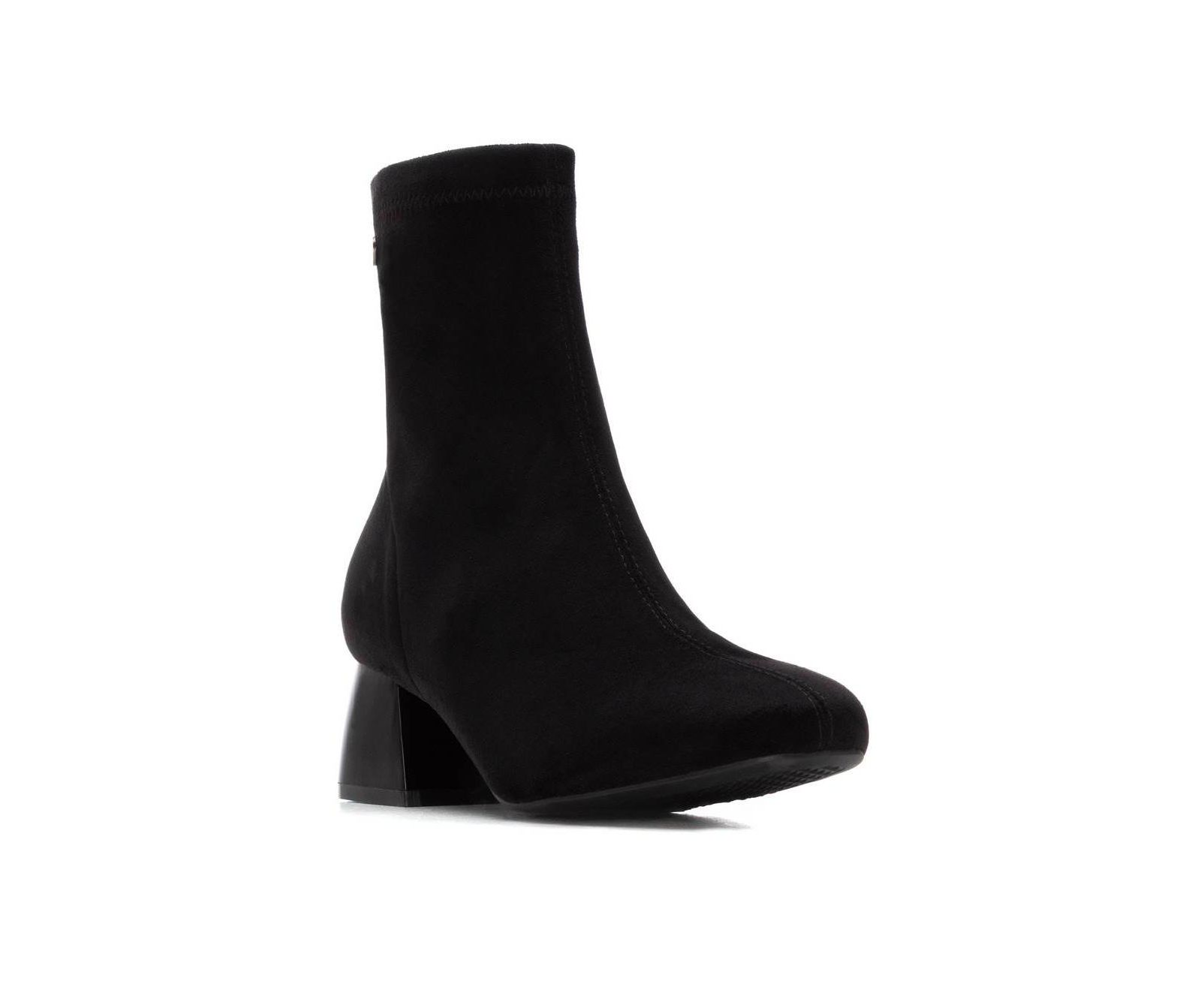 XTI Women's Suede Heeled Ankle Booties