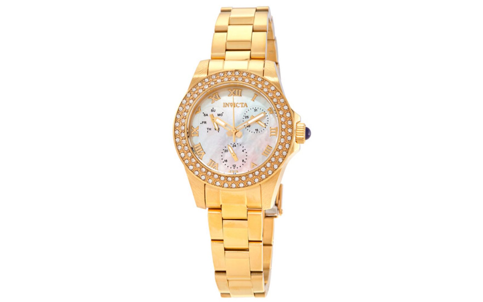 Женские часы Invicta 28481 Angel Quartz Chronograph White Dial