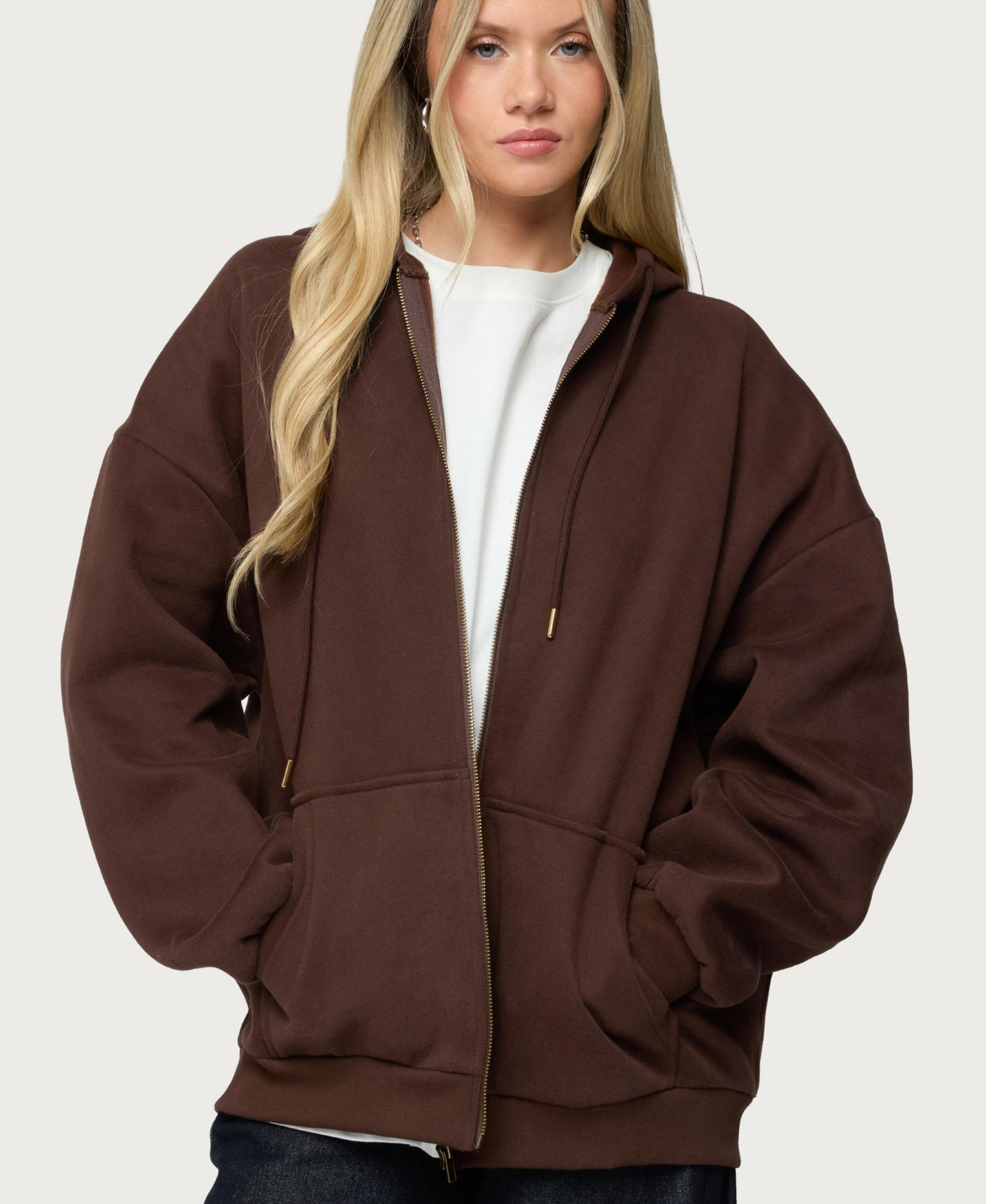 Худи Edikted Women's Polyester Cotton Elvie Oversized