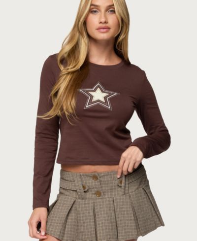 Женская футболка с длинным рукавом Edikted Starlett