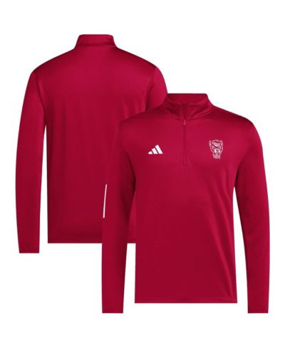 adidas Мужская гольф-куртка с полумолнией NC State Wolfpack Strategy Red