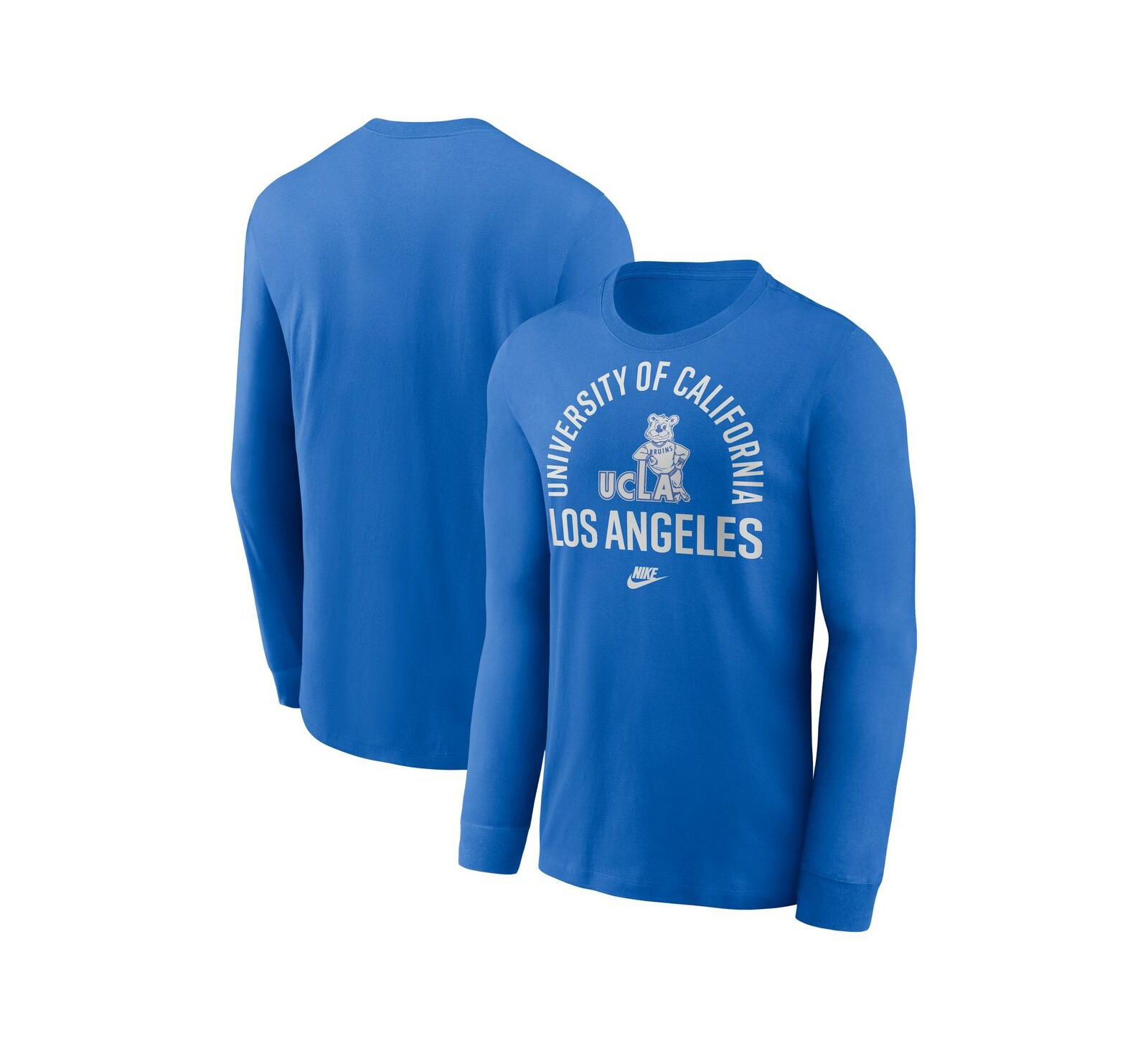 Nike Мужская футболка UCLA Bruins Legacy Arched Logo Long Sleeve Blue