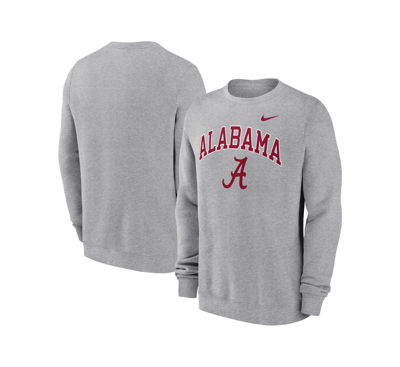 Nike Мужское серое свитшот-худи Alabama Crimson Tide Arch Pullover