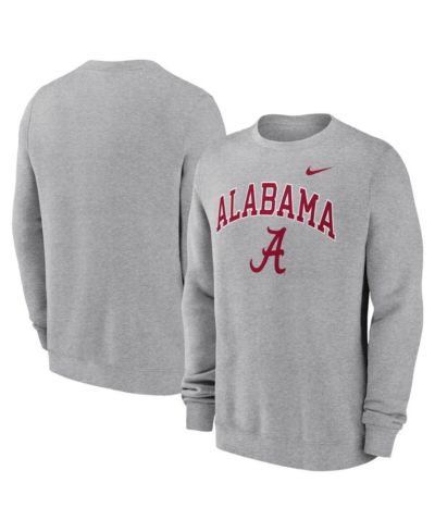 Nike Мужское серое свитшот-худи Alabama Crimson Tide Arch Pullover