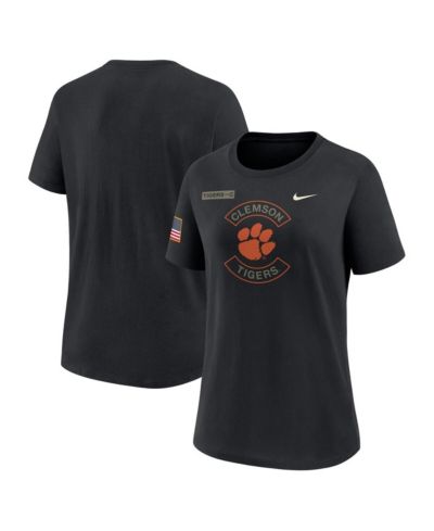 Nike Женская футболка Clemson Tigers 2025 Military Appreciation Dri-FIT, черная