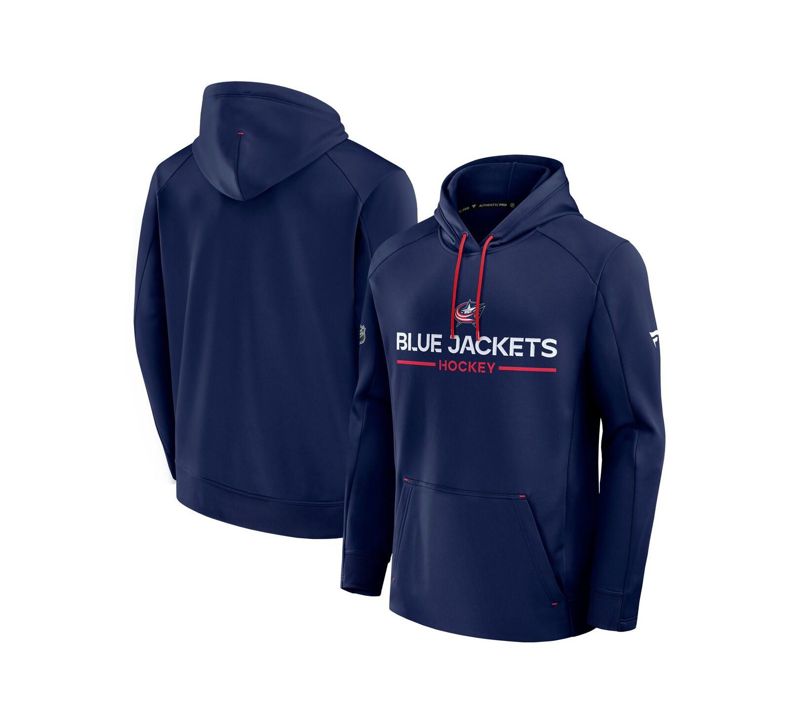 Мужское худи Fanatics Columbus Blue Jackets Authentic Pro Rink Navy