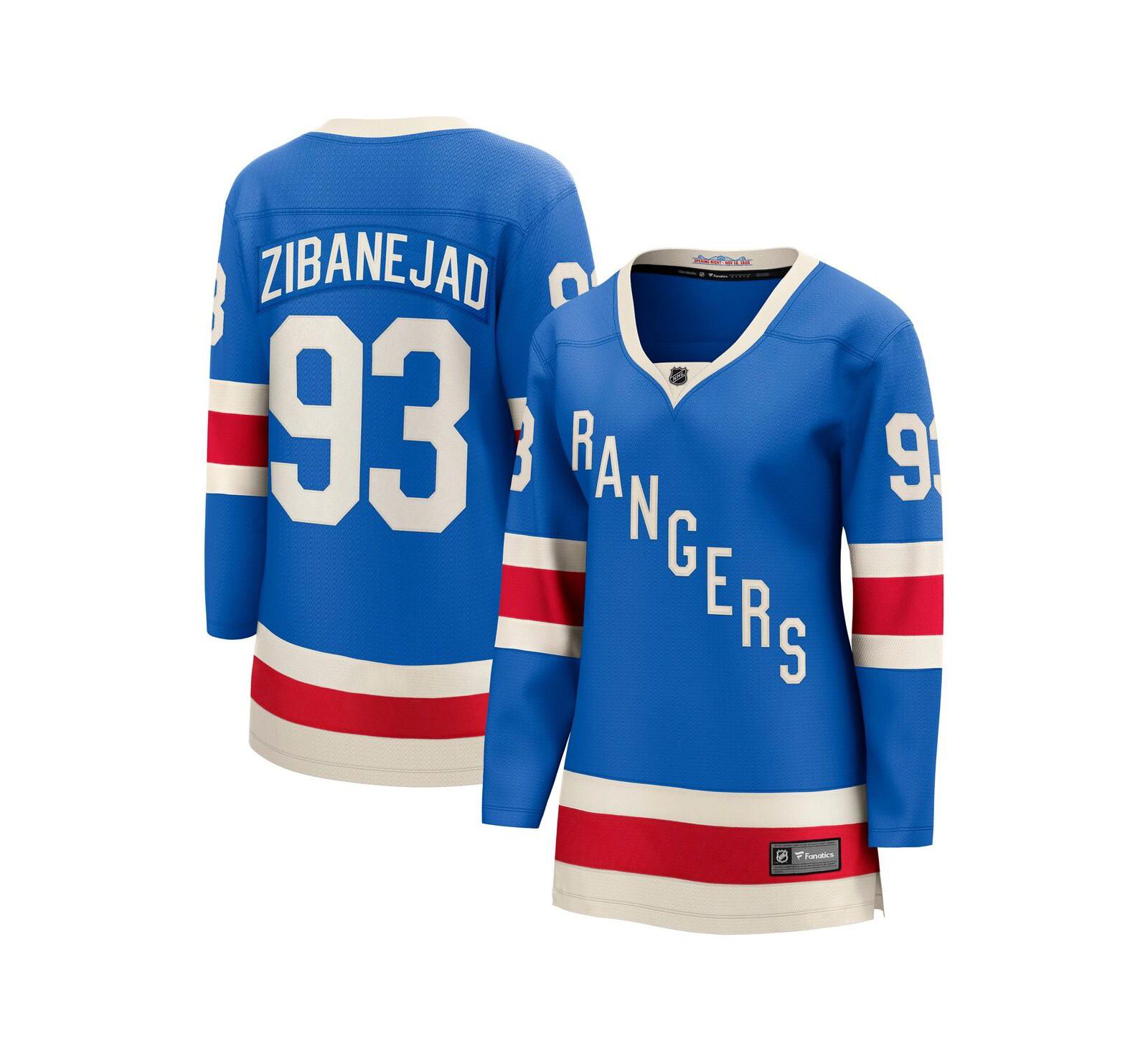 Fanatics Женская джерси Fanatics Women's Mika Zibanejad Blue New York Rangers Centennial Breakaway Jersey