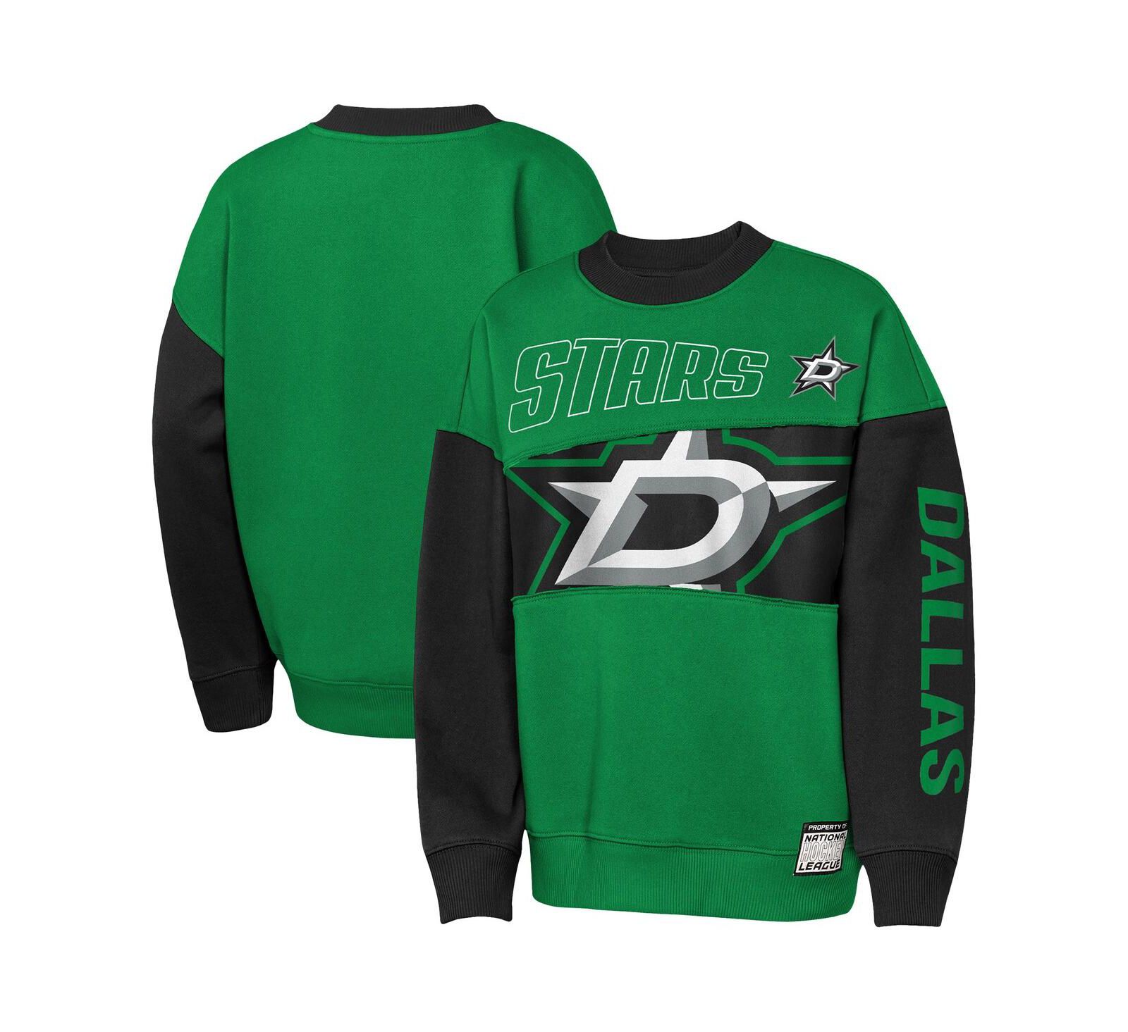 Детский свитшот Outerstuff Dallas Stars, зеленый/черный