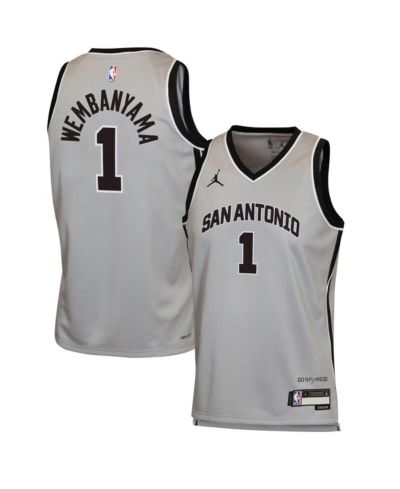 Детская джерси Jordan Victor Wembanyama Silver San Antonio Spurs
