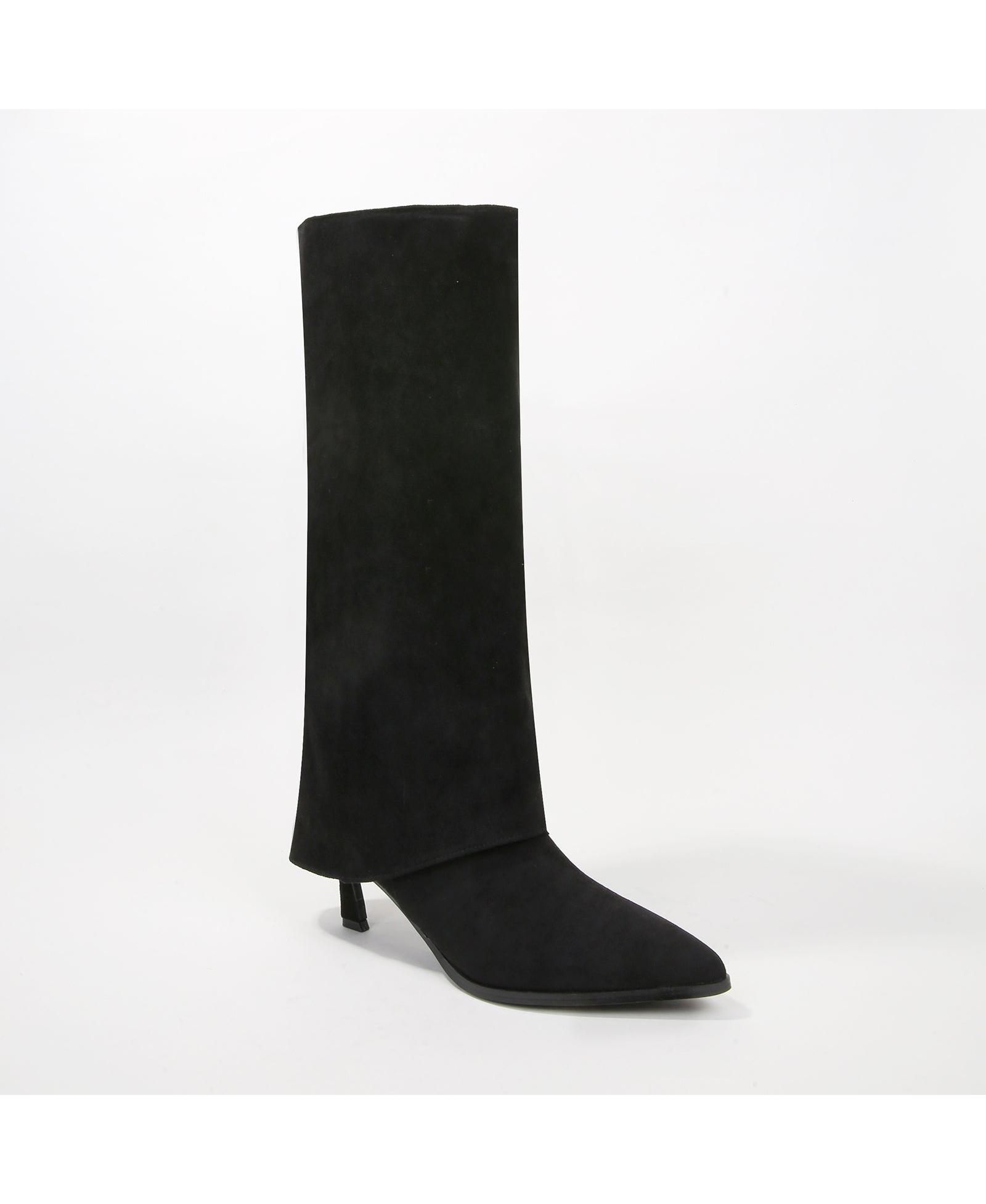 BERNESS Women's Treasure Suede Fold-Over Knee High Boots