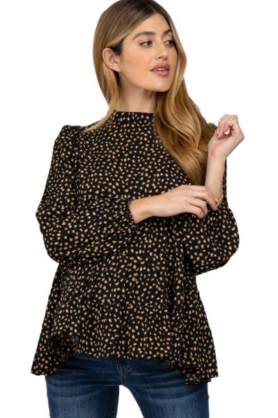 Женский многослойный топ Pinkblush Women's Mock Neck Tiered Top