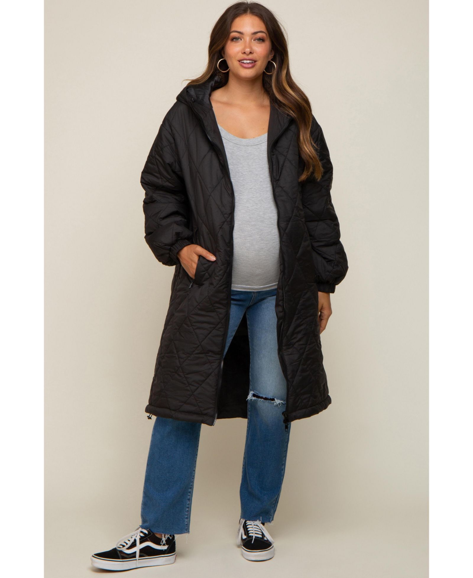 Pinkblush Women's Quilted Long Puffer Jacket
