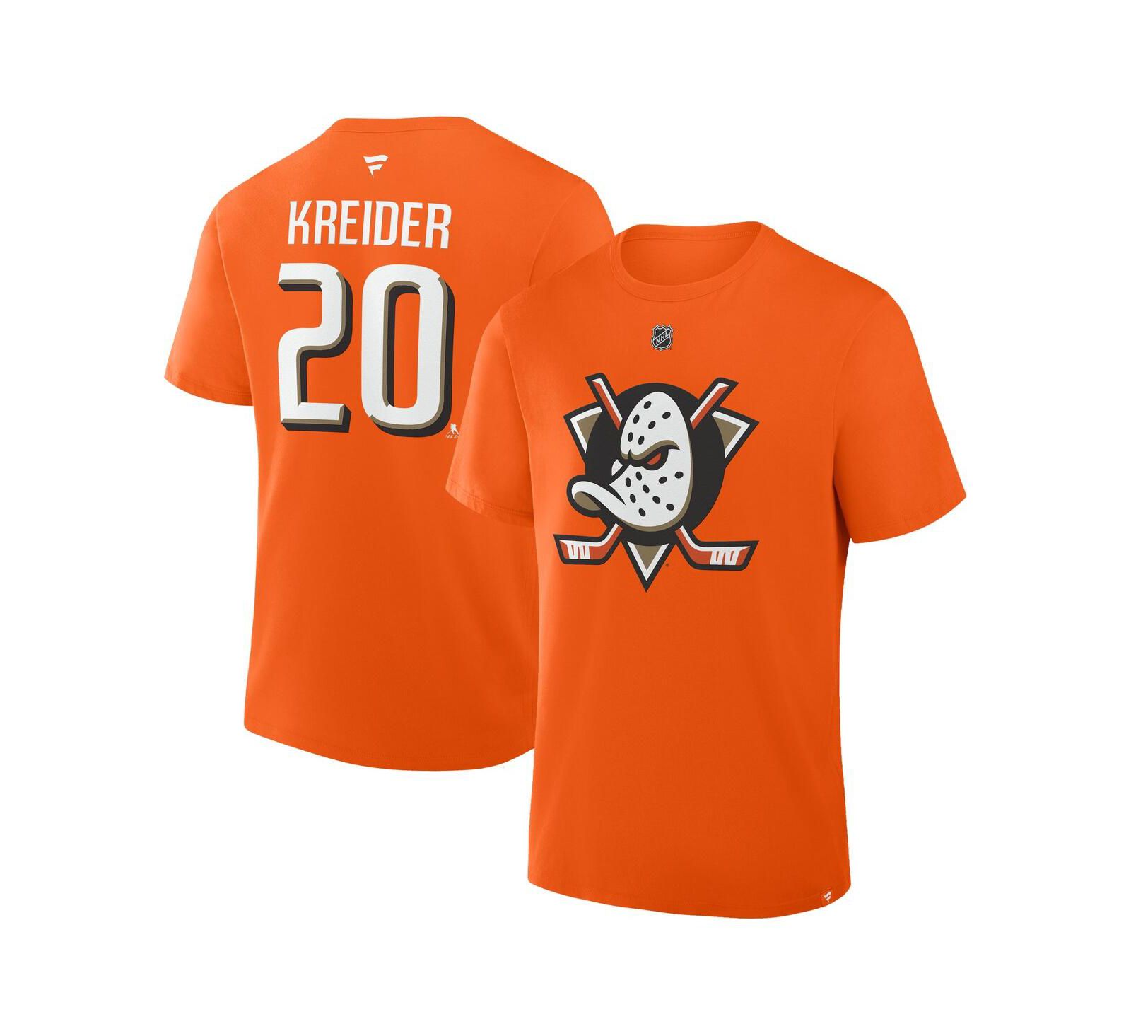Мужская футболка Fanatics Chris Kreider Anaheim Ducks Authentic Stack Name & Number