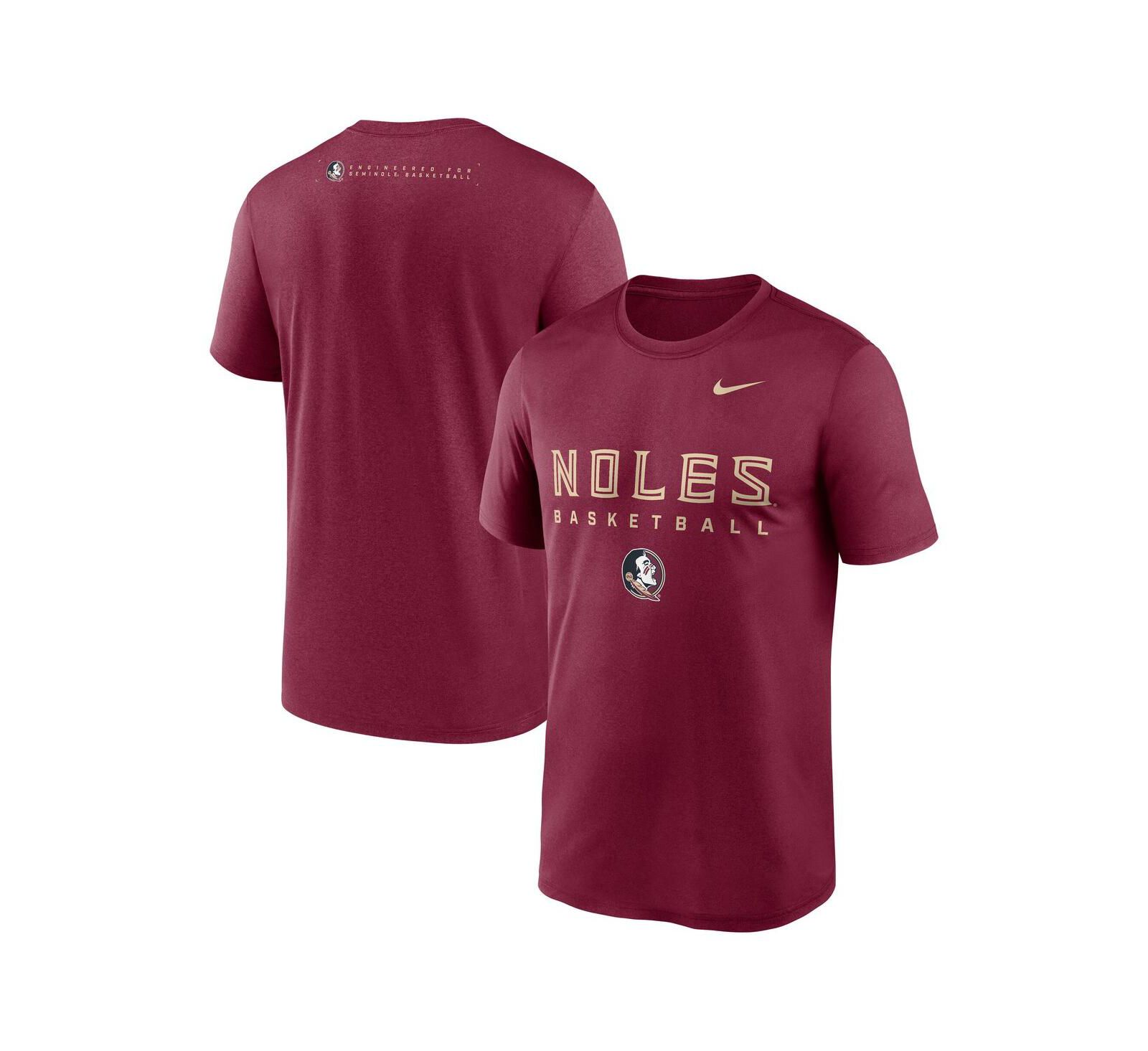 Nike Мужская футболка Dri-FIT Florida State Seminoles 2025 Courtside Basketball Legend темно-гранатовая