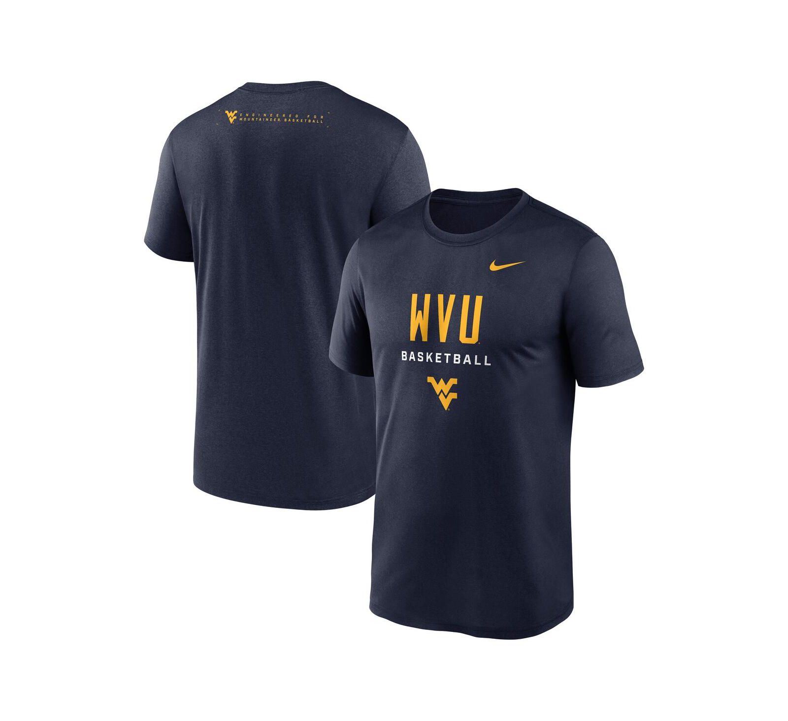 Мужская футболка Nike Navy West Virginia Mountaineers 2025 Courtside Basketball Legend Dri-FIT
