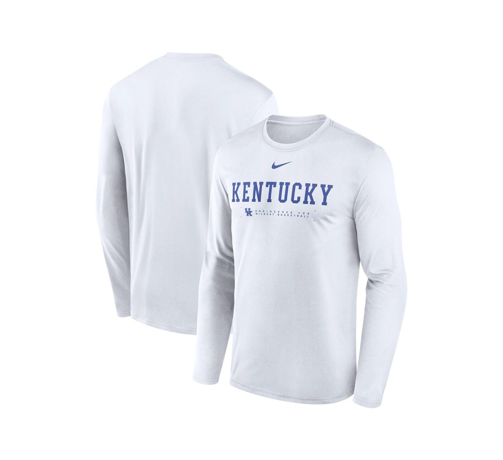 Nike Мужская футболка Nike Kentucky Wildcats 2025 Courtside Basketball Shootaround Legend Dri-FIT, белая