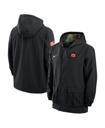 Мужская куртка Nike Auburn Tigers 2025 NCAA Military Appreciation Full-Snap Black