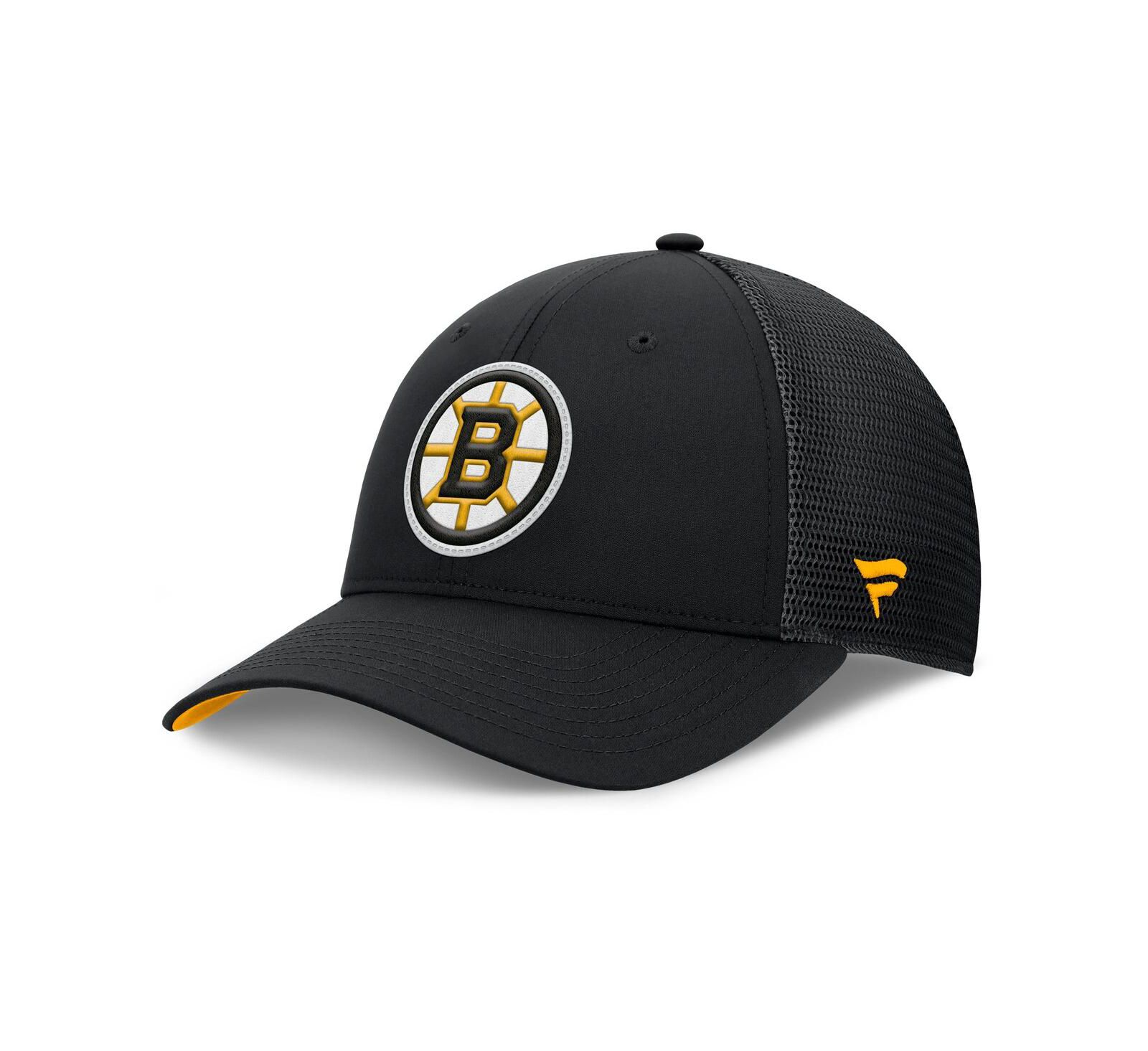 Fanatics Men's Black Boston Bruins Authentic Pro Home Ice Trucker Adjustable Hat