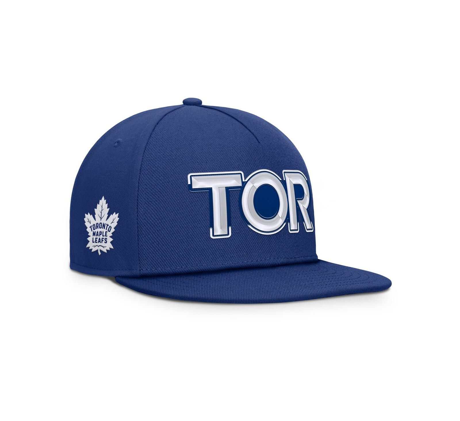Мужская кепка Fanatics Blue Toronto Maple Leaf's Authentic Pro Rink Team Code Snapback
