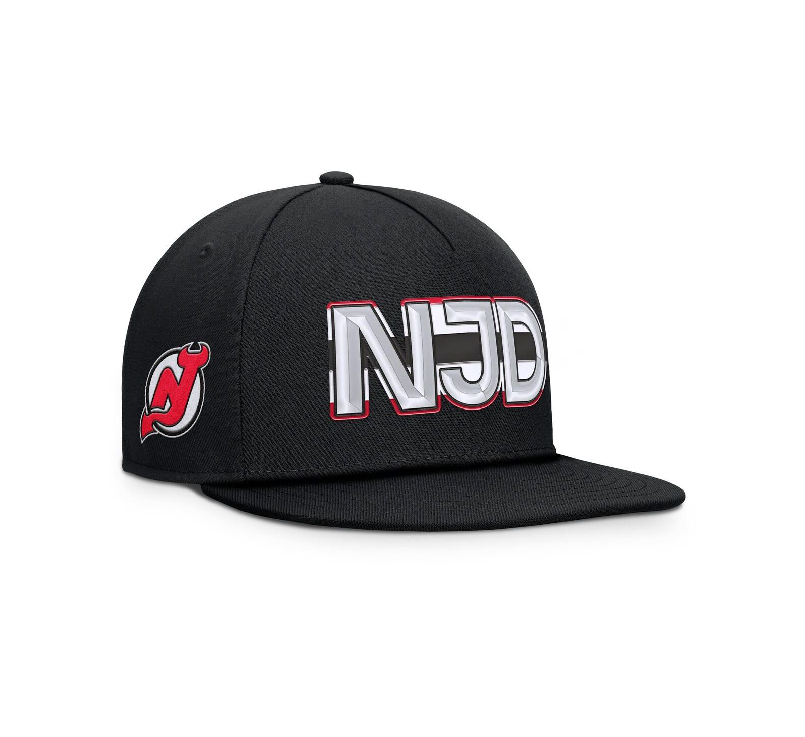 Мужская кепка Fanatics Black New Jersey Devils Authentic Pro Rink Team Code Snapback