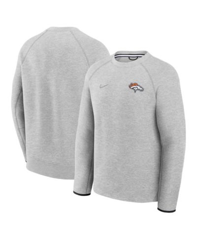 Мужской свитшот Nike Denver Broncos Tech Fleece Raglan, серый меланж