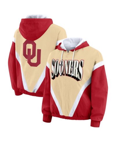 Женская ветровка WEAR by Erin Andrews, Oklahoma Sooners, золотой/малиновый цвет