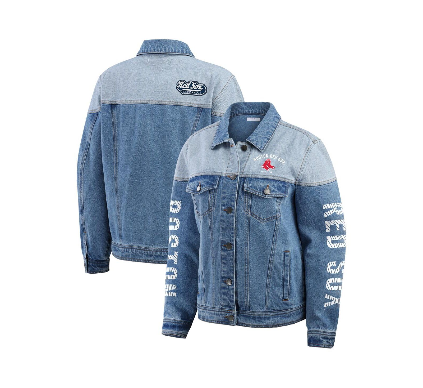 WEAR by Erin Andrews Women's Boston Red Sox Full-Button Denim Jacket