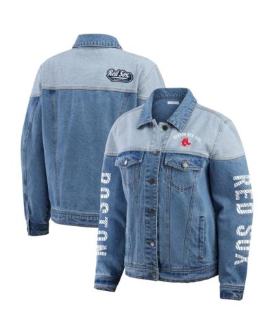 Женская джинсовая куртка WEAR by Erin Andrews Boston Red Sox Full-Button
