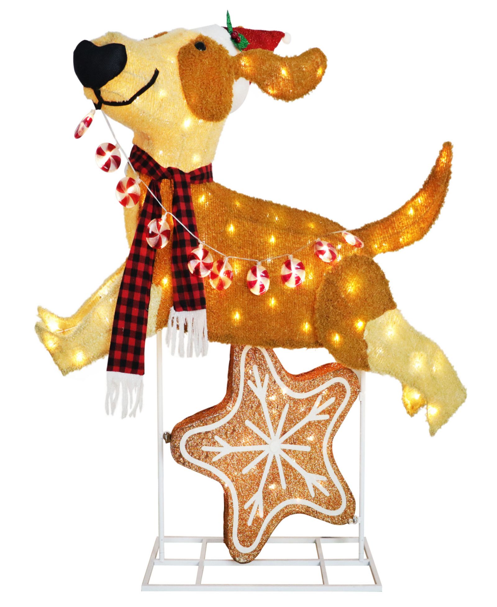 Декор для праздника Puleo International 4' Pre-Lit Outdoor Puppy Christmas