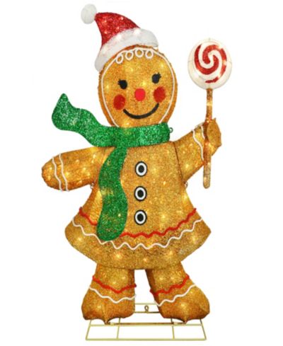 Puleo International рождественский декор Gingerbread Woman, 47" с подсветкой