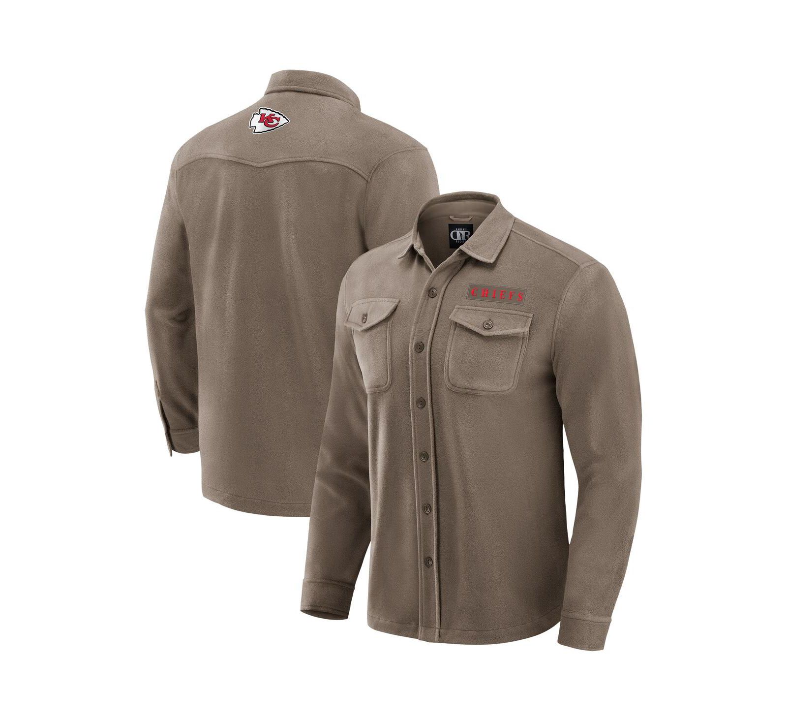 Darius Rucker Collection by Fanatics Мужская рубашка Kansas City Chiefs Polar Fleece Button-Up