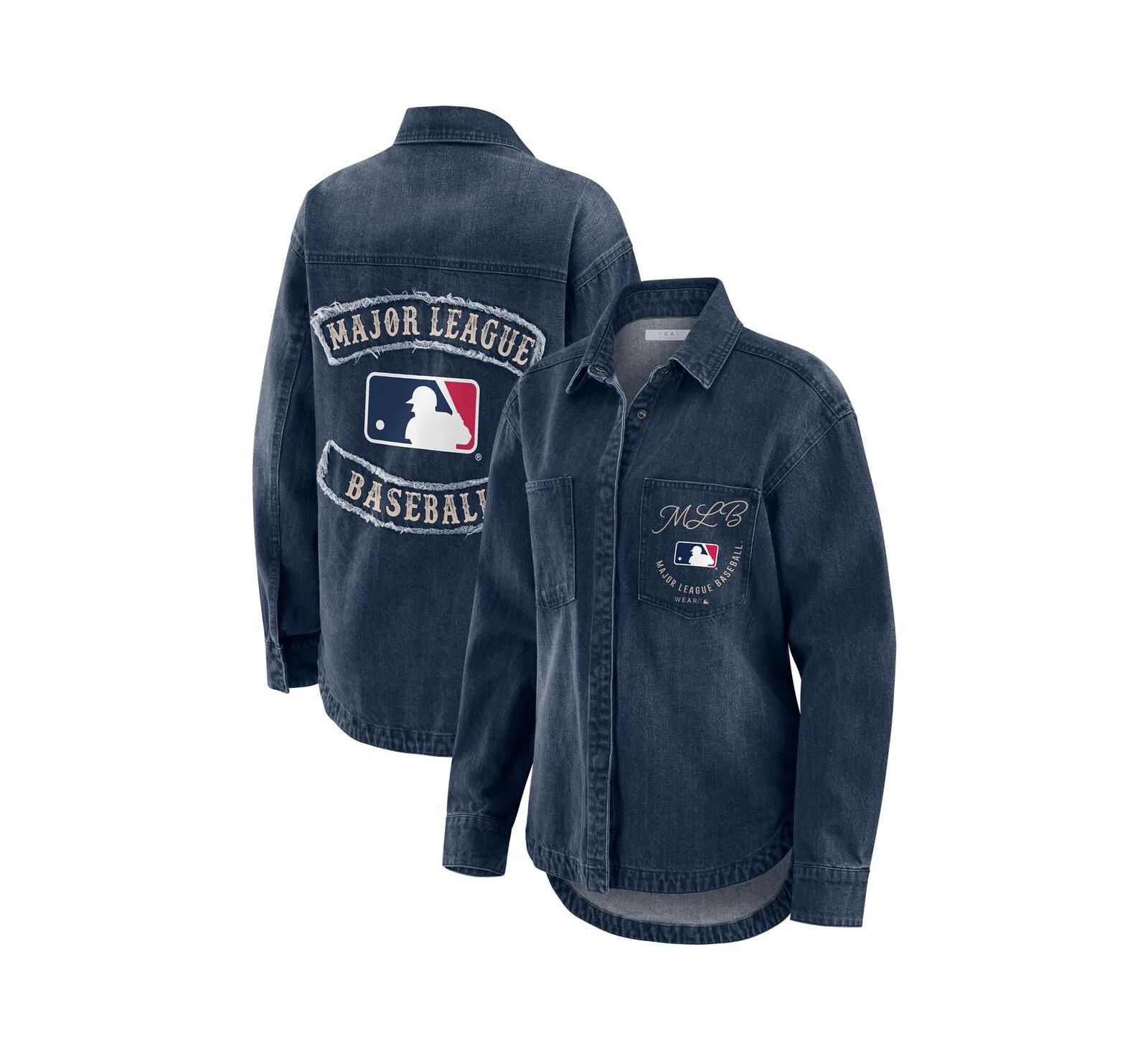 WEAR by Erin Andrews Женская джинсовая шacket MLB Washed Oversized