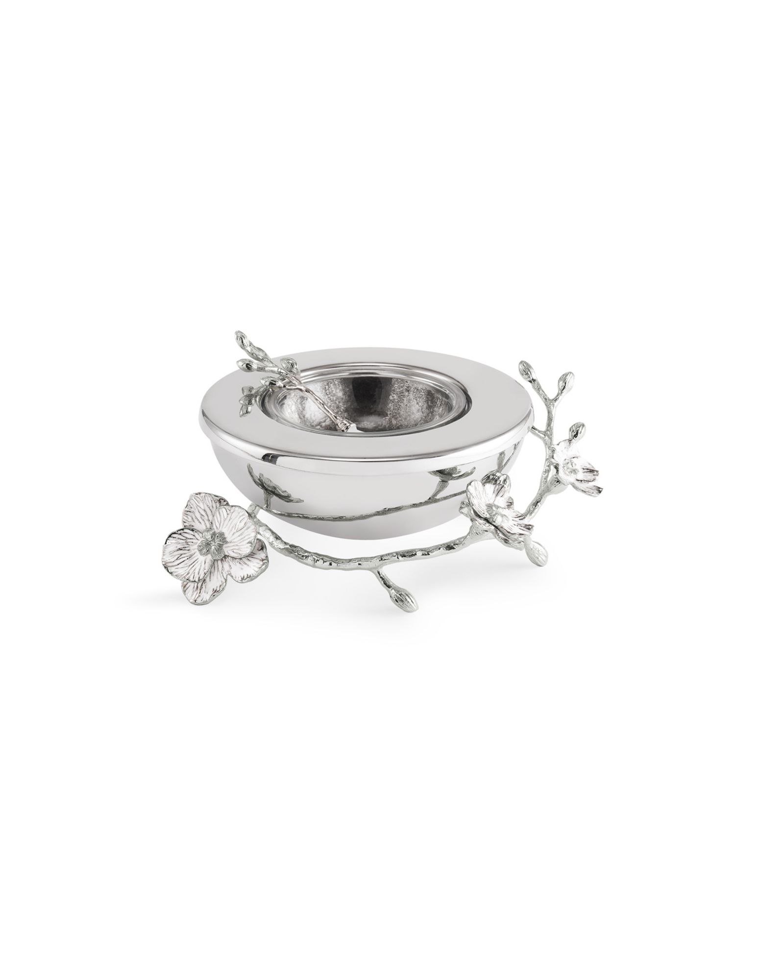 Michael Aram Orchid 2 Piece Caviar Dish and Spoon Set