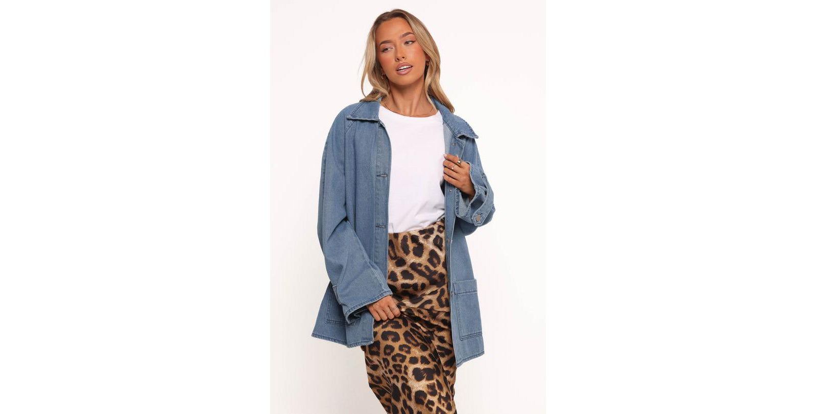Petal and Pup шэкет Novan Oversized Denim 10 Женский