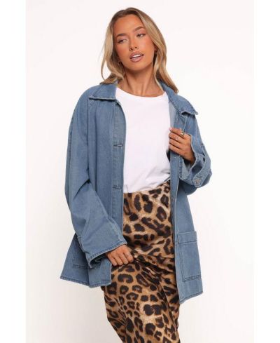 Petal and Pup Women's Novan Oversized Shacket - Denim 10