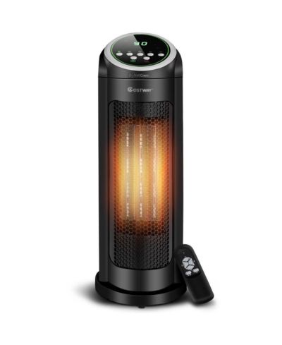SUGIFT Портативный обогреватель с керамическим нагревательным элементом PTC и LED, 1500 W