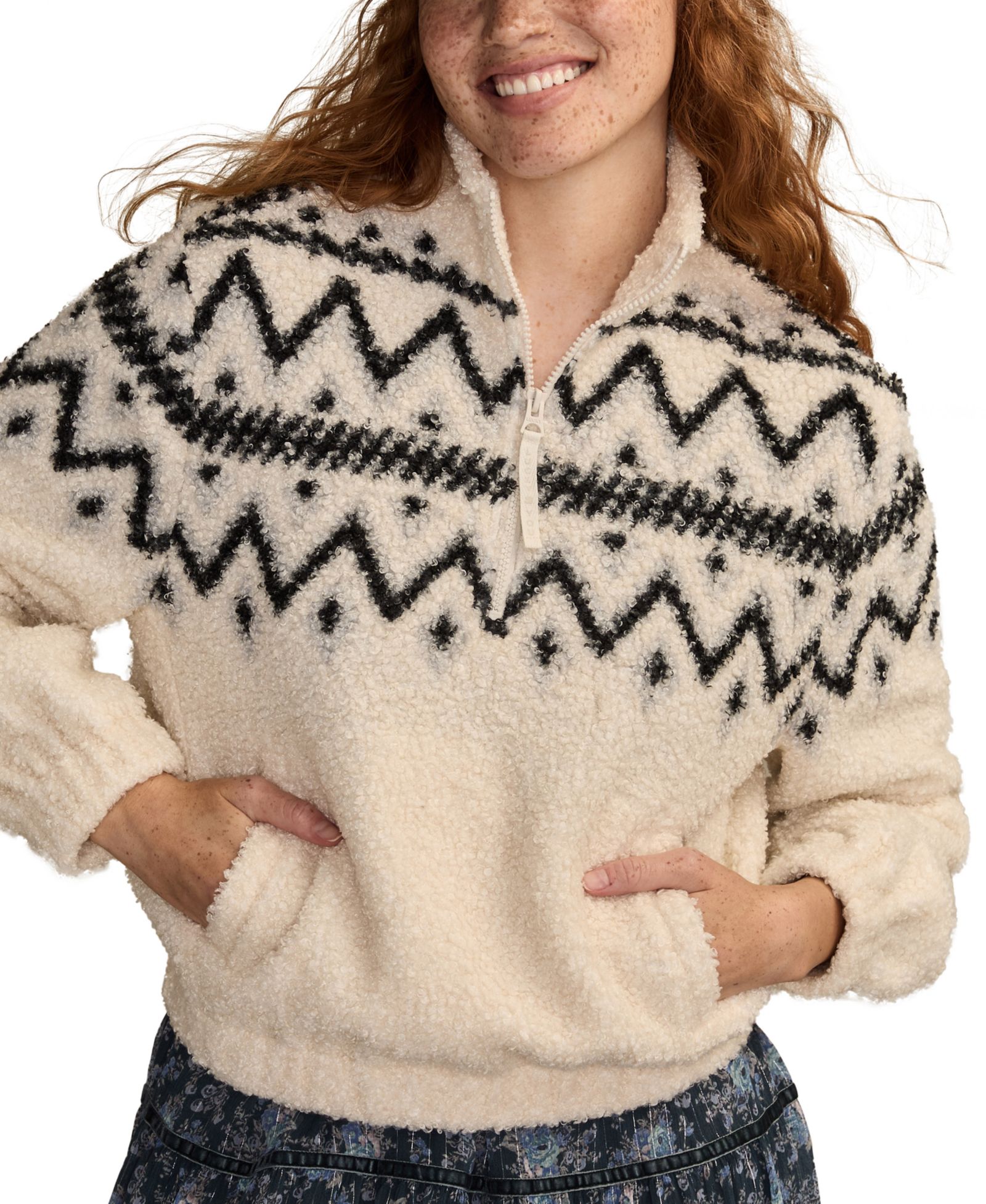 Lucky Brand Женский флисовый свитшот на молнии