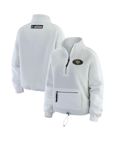Женская флисовая куртка WEAR by Erin Andrews White Jacksonville Jaguars с полумолнией