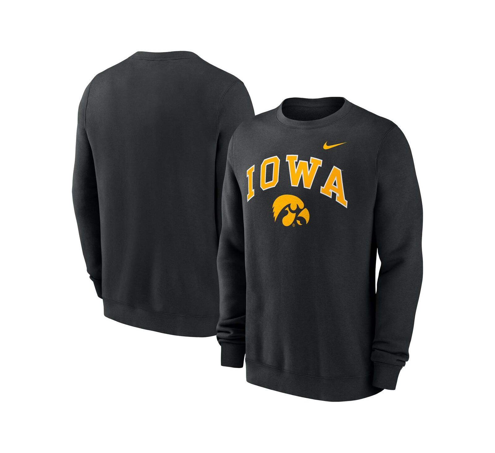 Nike Men's Black Iowa Hawkeyes Arch Pullover Sweatshirt