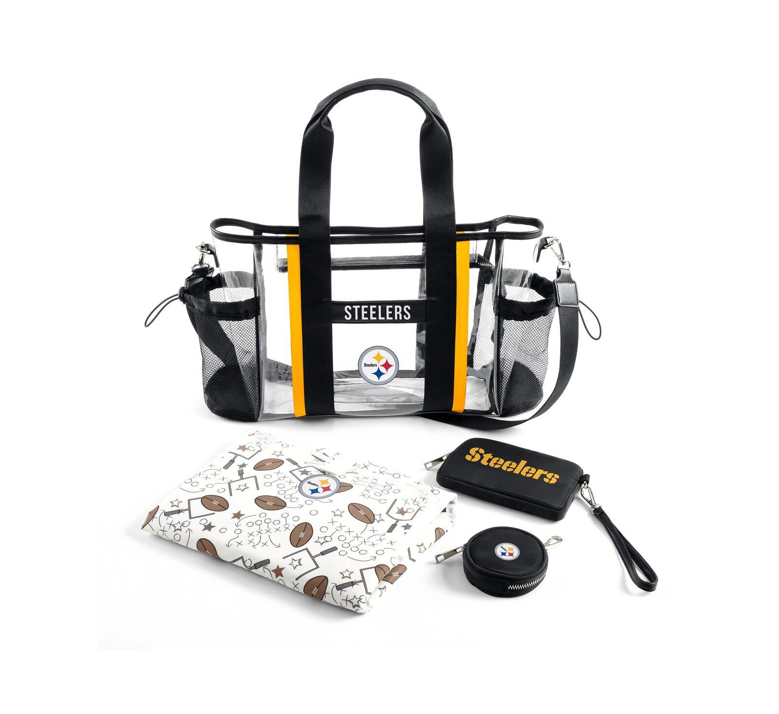 WEAR by Erin Andrews Pittsburgh Steelers Clear Stadium Baby Bag