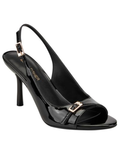 Marc Fisher Women's Paza Peep Toe Slingback Stiletto Pumps