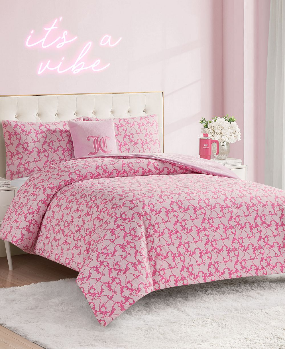 Комплект из 3-х покрывал Juicy Couture Plush Reversible Gothic Leopard, Twin/Twin XL