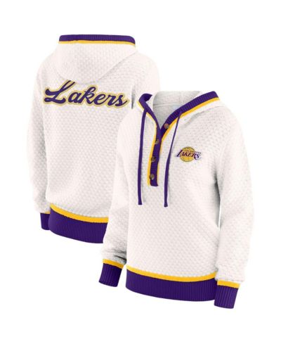 Женское худи WEAR by Erin Andrews Cream Los Angeles Lakers Plus Size