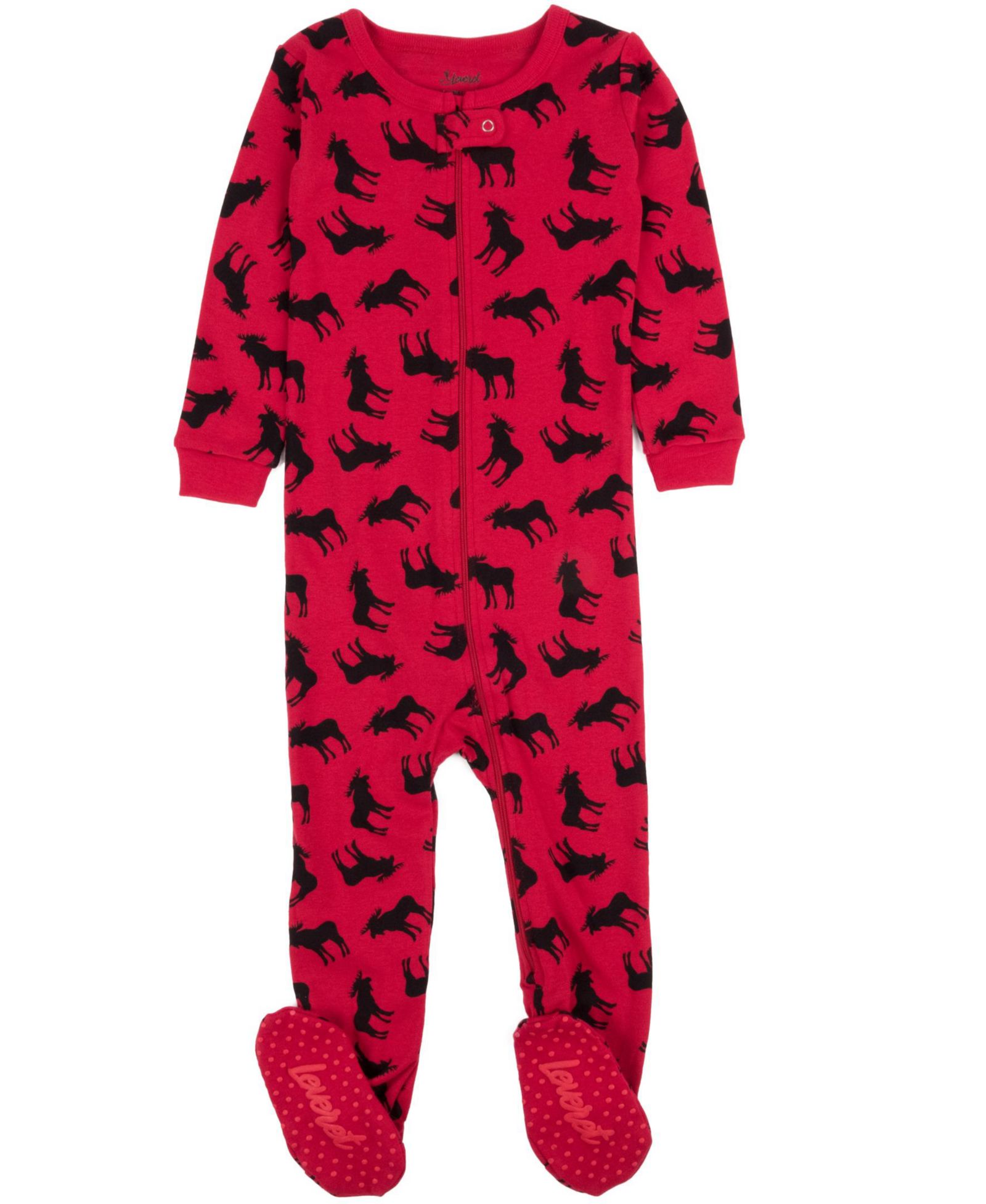 Leveret Baby 0-24M Footed Cotton Holiday Pajamas